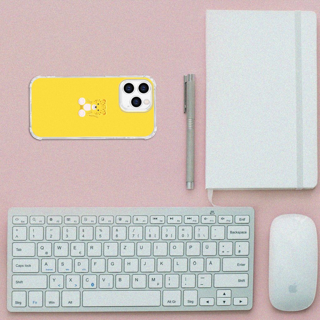 iPhone 14 Pro Stevig Bumper Hoesje Baby Leopard B2C Telecom