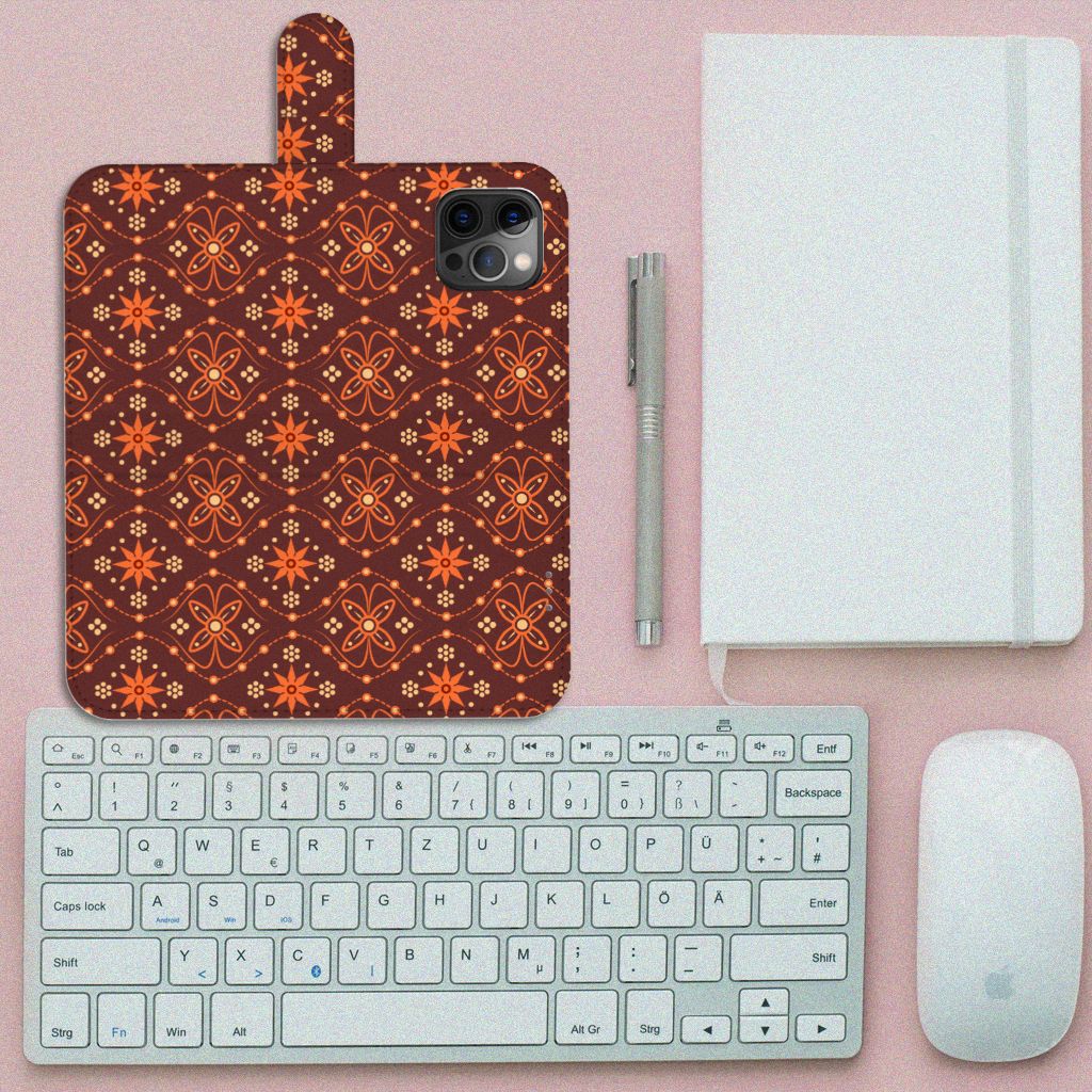 Apple iPhone 12 Pro Max Telefoon Hoesje Batik Brown