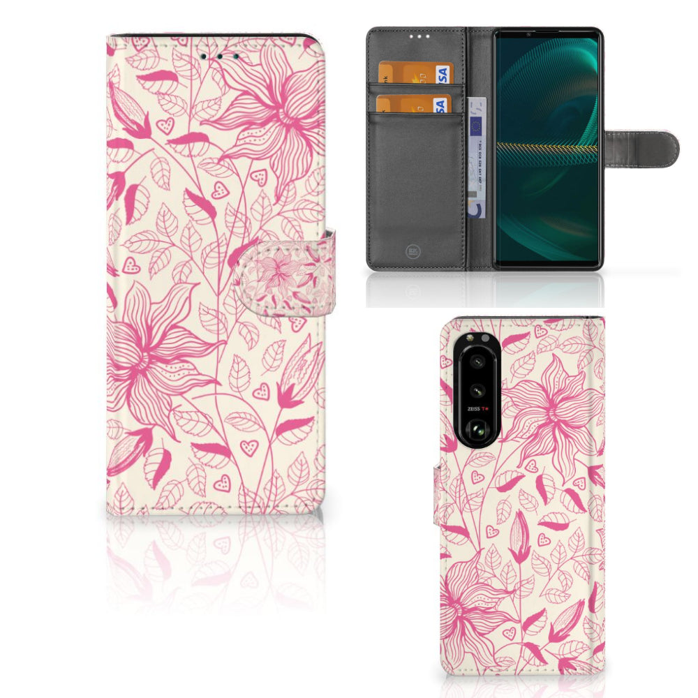 Sony Xperia 5III Hoesje Pink Flowers