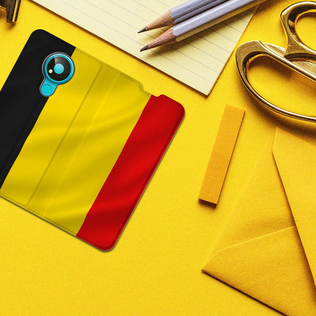 Nokia 3.4 Standcase Belgische Vlag - B2C Telecom