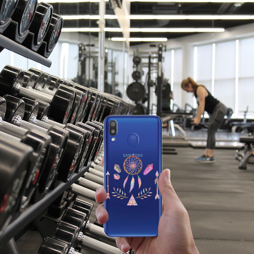 Samsung Galaxy M20 (Power) Telefoonhoesje met Naam Boho Dreamcatcher