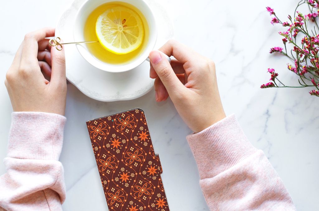 Motorola Moto G10 | G20 | G30 Telefoon Hoesje Batik Brown