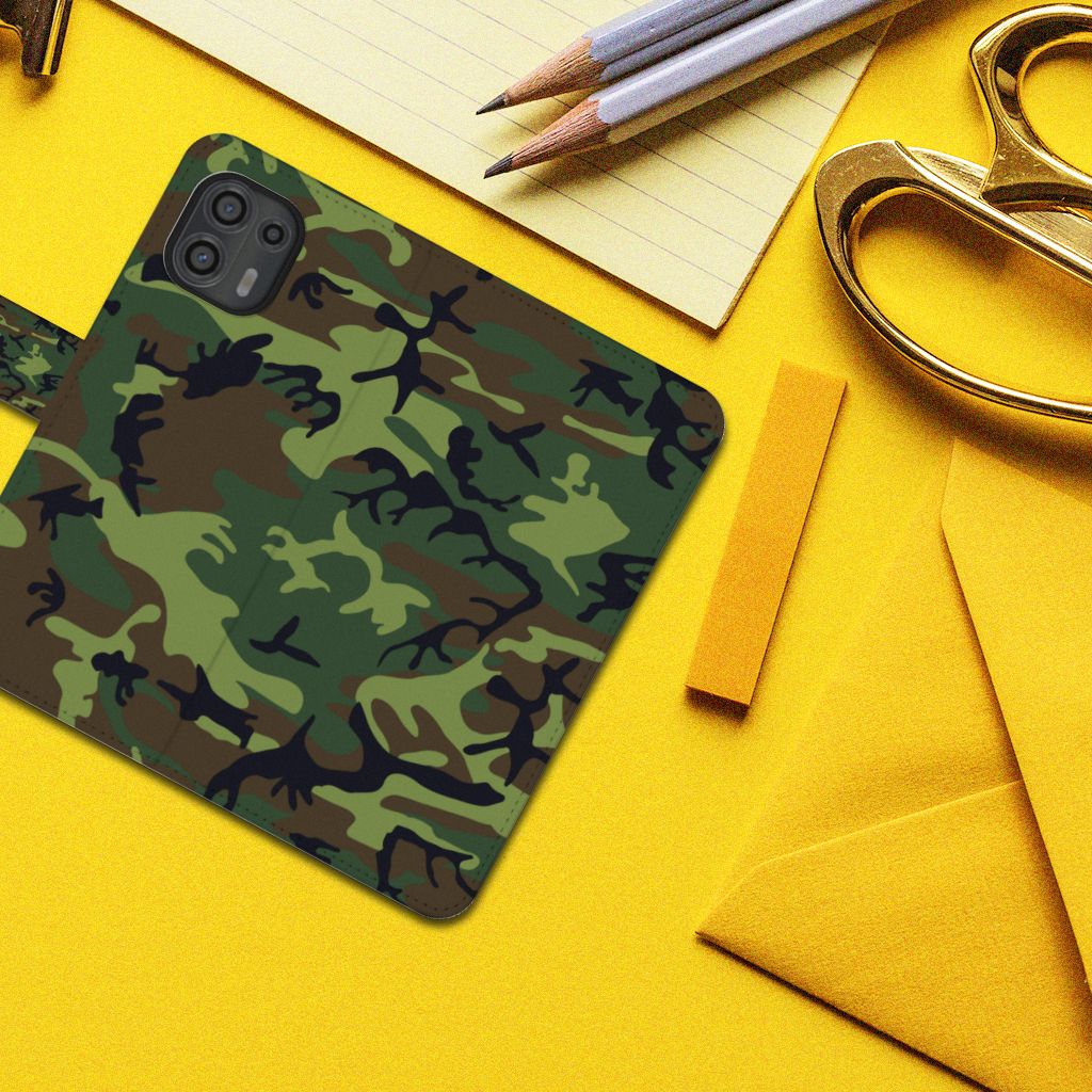 Motorola Edge 20 Lite Telefoon Hoesje Army Dark