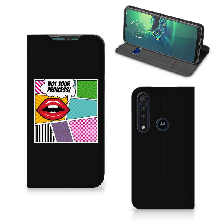 Motorola G8 Plus Hippe Standcase Popart Princess - B2C Telecom