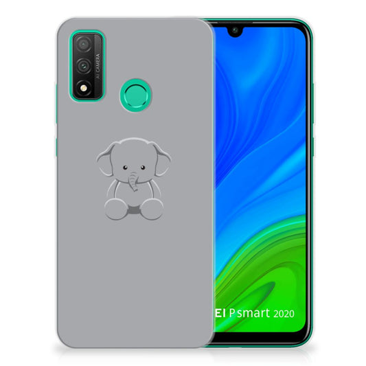 Huawei P Smart 2020 Telefoonhoesje met Naam Grijs Baby Olifant