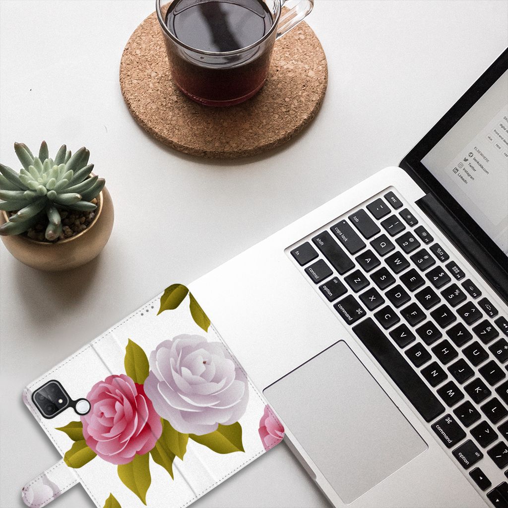 OPPO A15 Hoesje Roses
