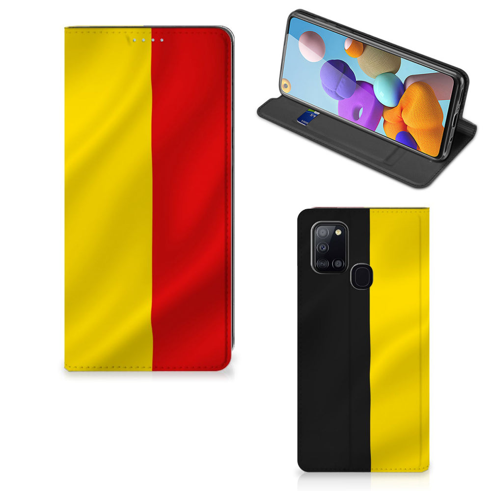 Samsung Galaxy A21s Standcase Belgische Vlag