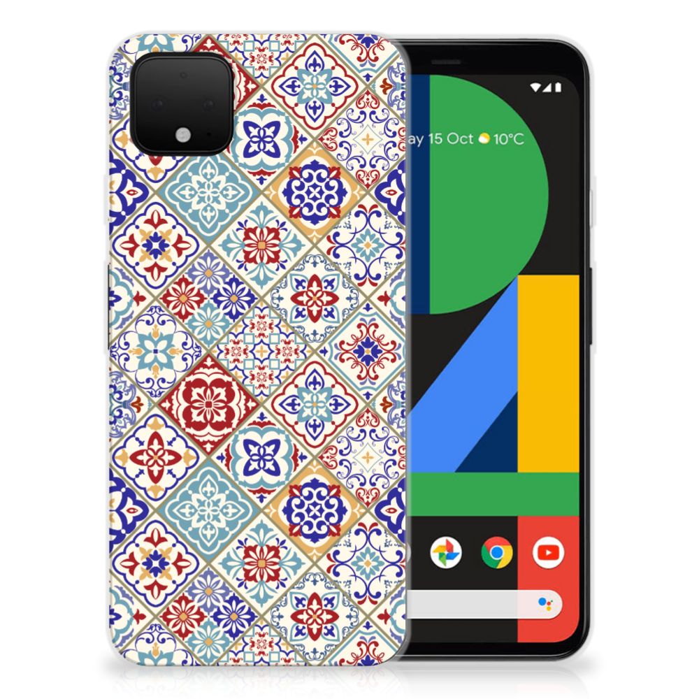 Google Pixel 4 XL TPU Siliconen Hoesje Tiles Color B2C Telecom