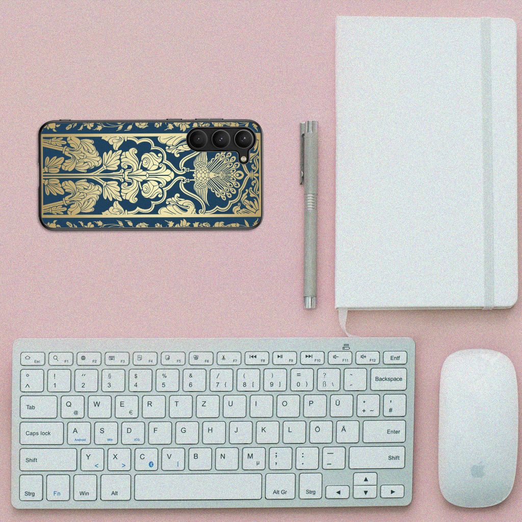 Samsung Galaxy S23 Plus Bloemen Hoesje Beige Flowers B2C Telecom