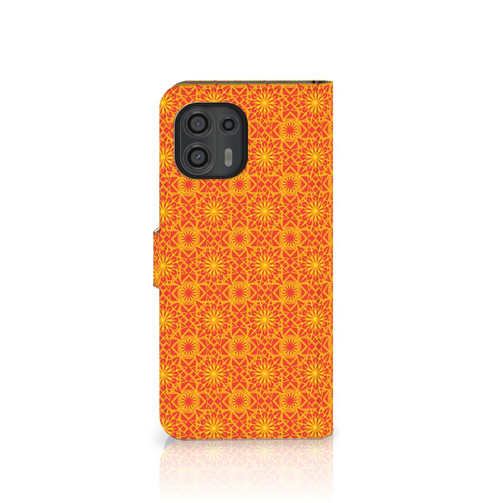 Motorola Edge 20 Lite Telefoon Hoesje Batik Oranje