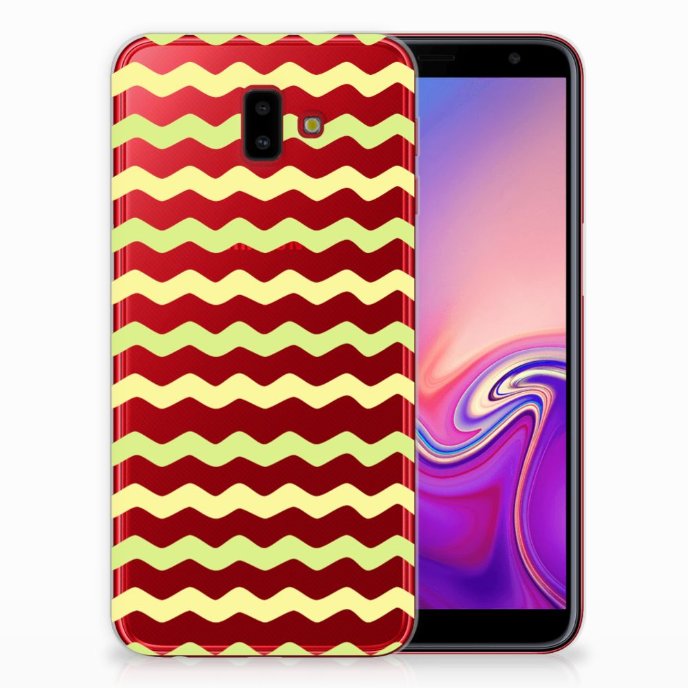 Samsung Galaxy J6 Plus (2018) TPU bumper Waves Yellow