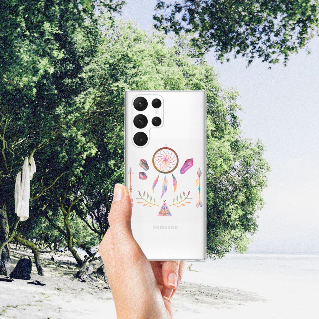 Samsung Galaxy S22 Ultra Telefoonhoesje met Naam Boho Dreamcatcher B2C Telecom