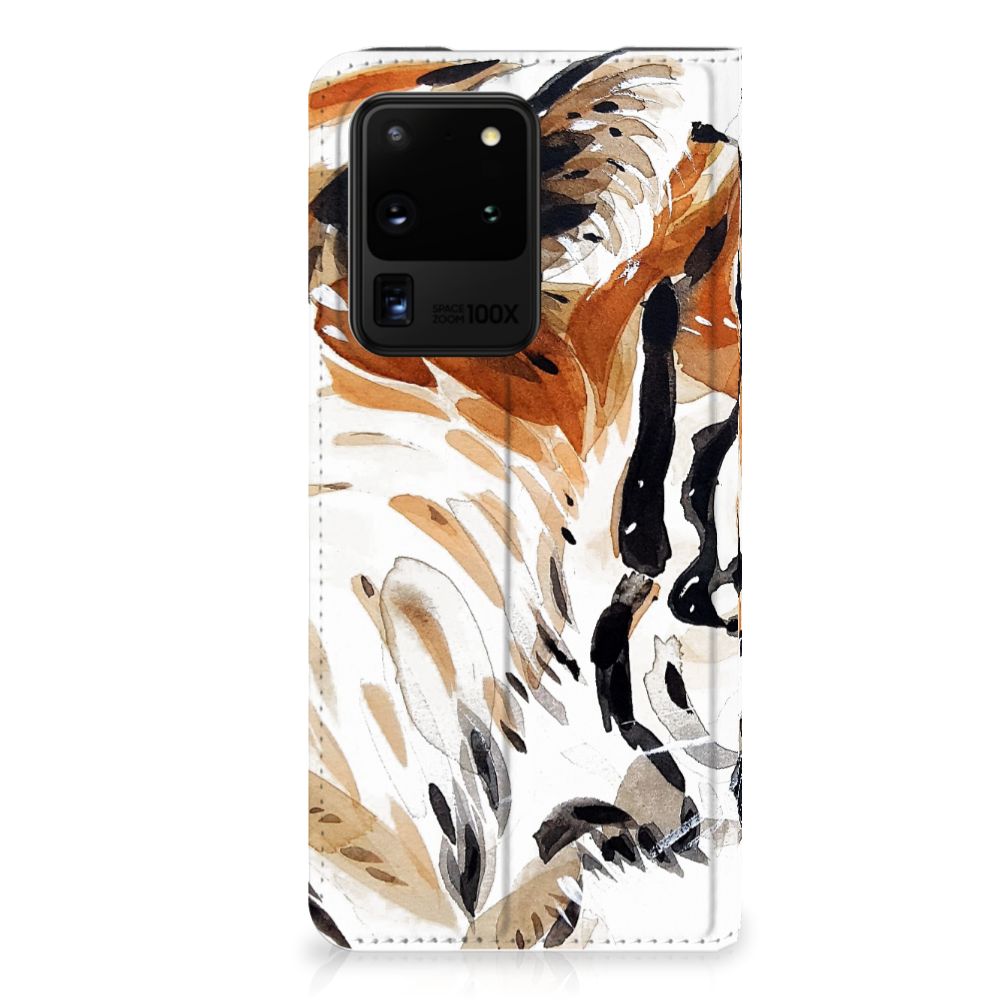 Bookcase Samsung Galaxy S20 Ultra Watercolor Tiger - B2C Telecom