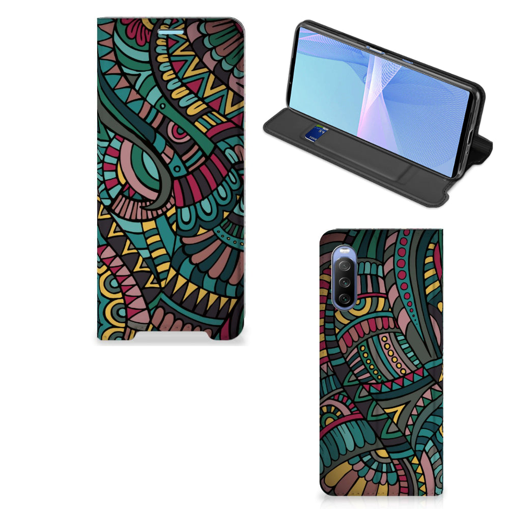 Sony Xperia 10 III Hoesje met Magneet Aztec