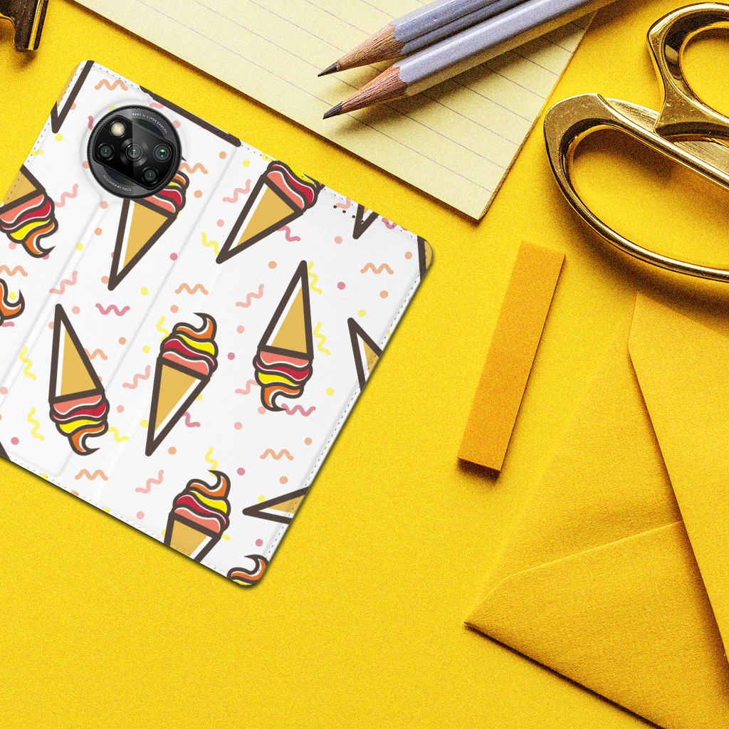 Xiaomi Poco X3 Pro | Poco X3 Flip Style Cover Icecream - B2C Telecom