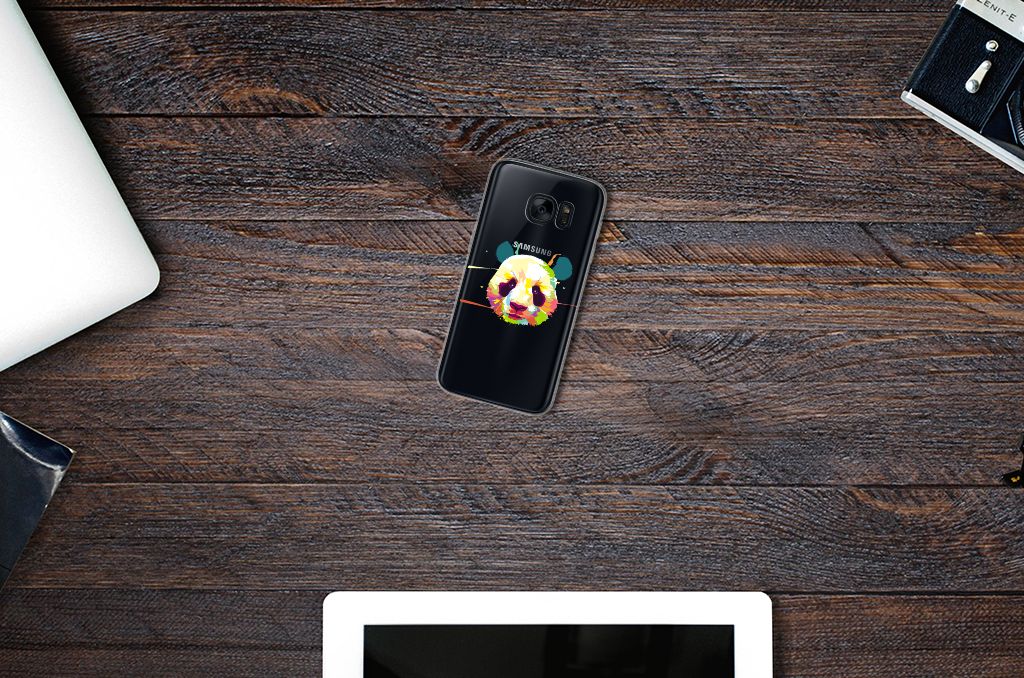 Samsung Galaxy S7 Telefoonhoesje met Naam Panda Color