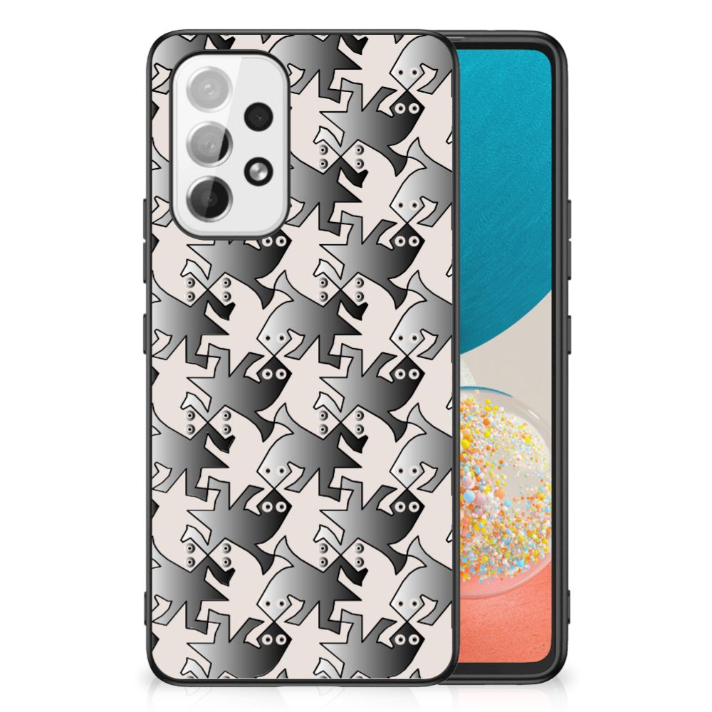 Samsung Galaxy A53 Dierenprint Telefoonhoesje Salamander Grey