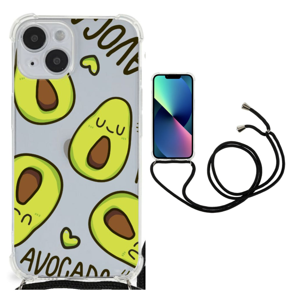 iPhone 14 Stevig Bumper Hoesje Avocado Singing