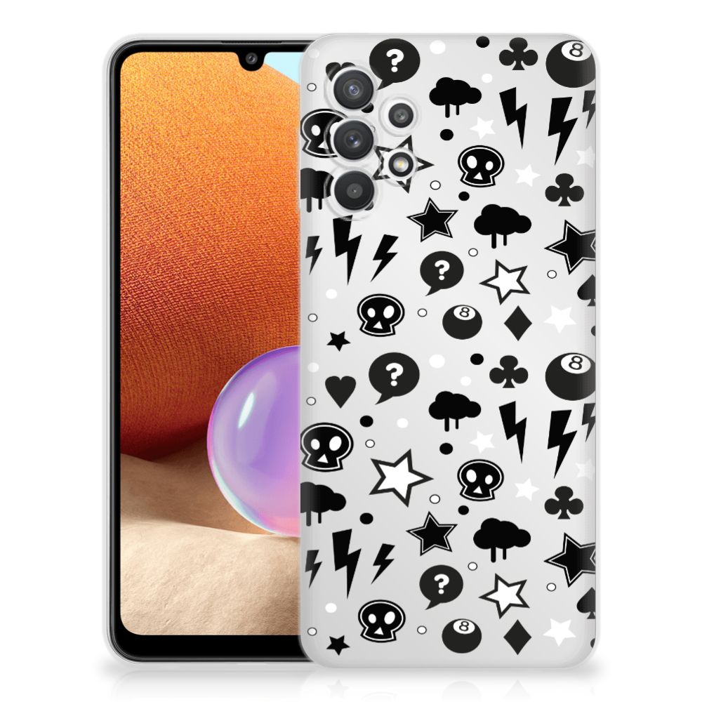 Silicone Back Case Samsung Galaxy A32 4G | A32 5G Enterprise Editie Silver Punk B2C Telecom