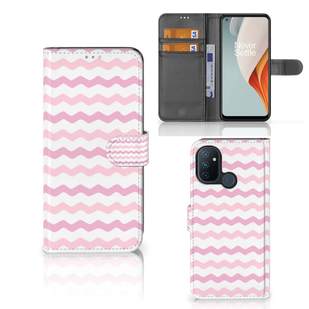 OnePlus Nord N100 Telefoon Hoesje Waves Roze