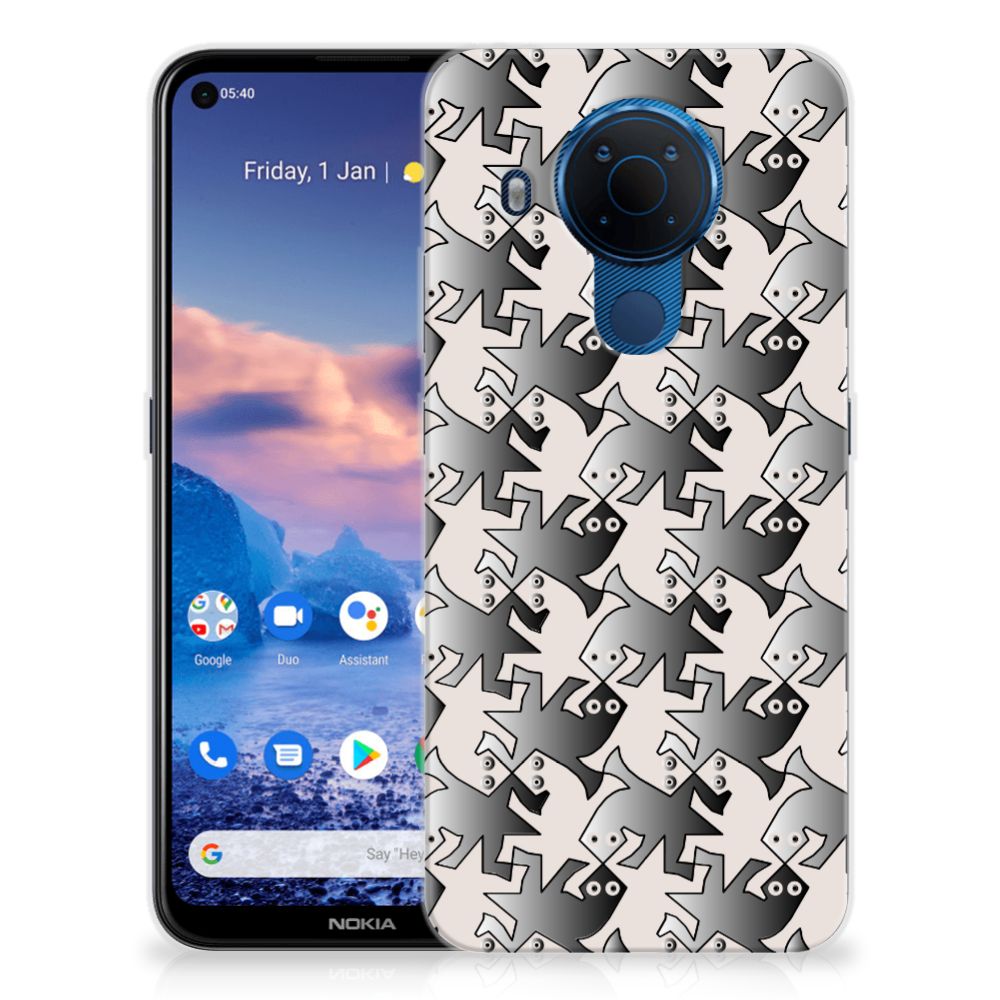 Nokia 5.4 TPU Hoesje Salamander Grey