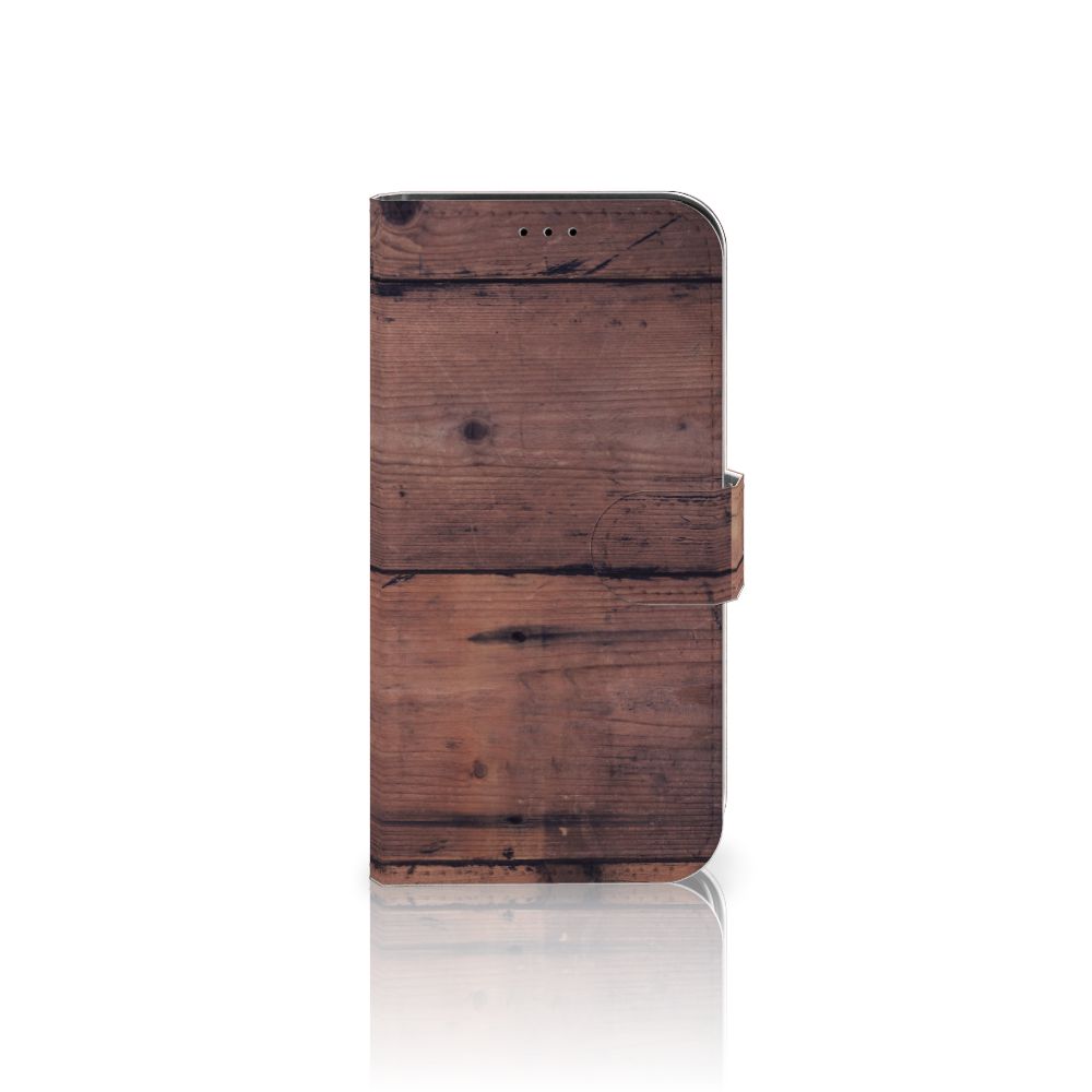 iPhone 13 Pro Book Style Case Old Wood