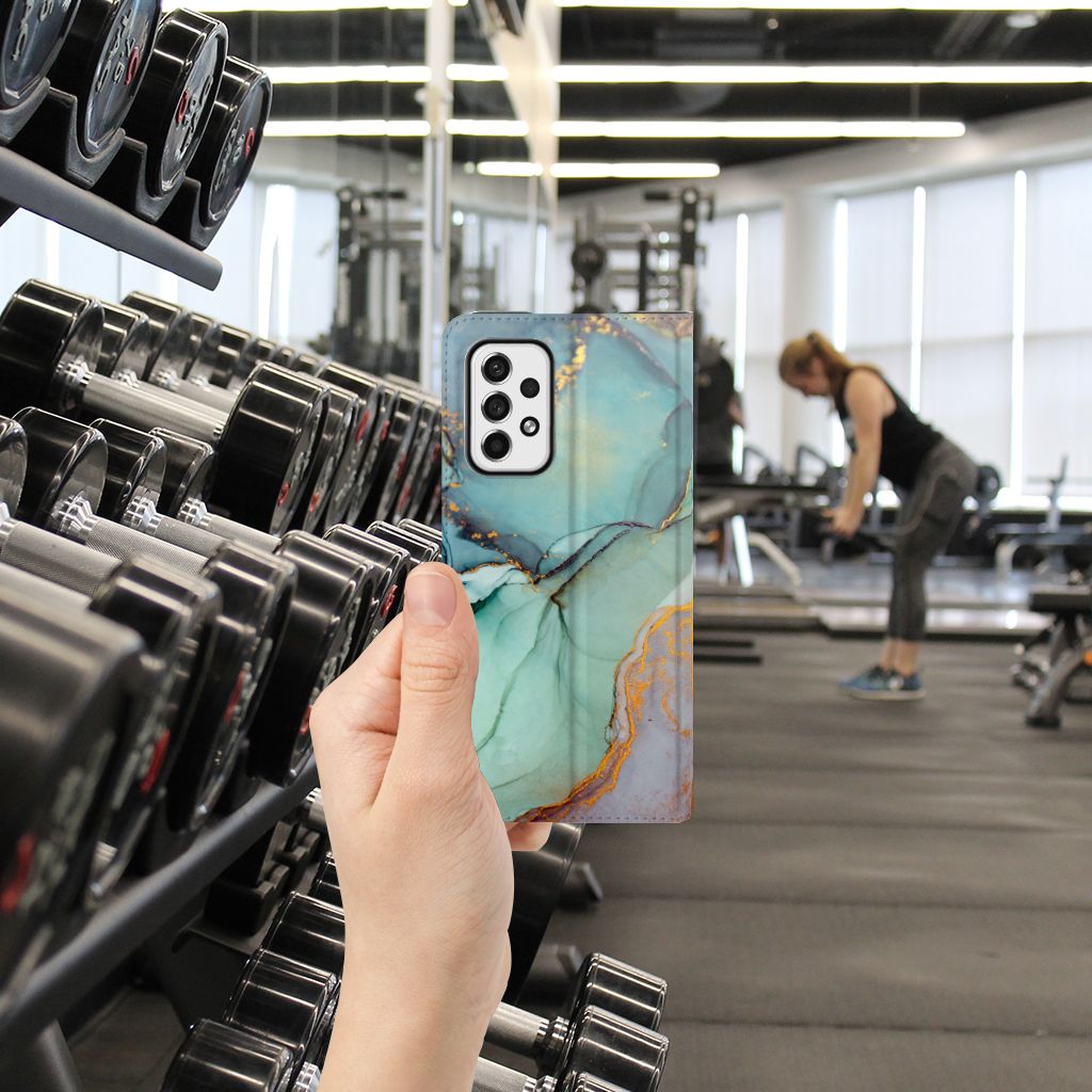 Bookcase voor Samsung Galaxy A73 Watercolor Mix - B2C Telecom
