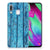 Samsung Galaxy A40 Bumper Hoesje Wood Blue