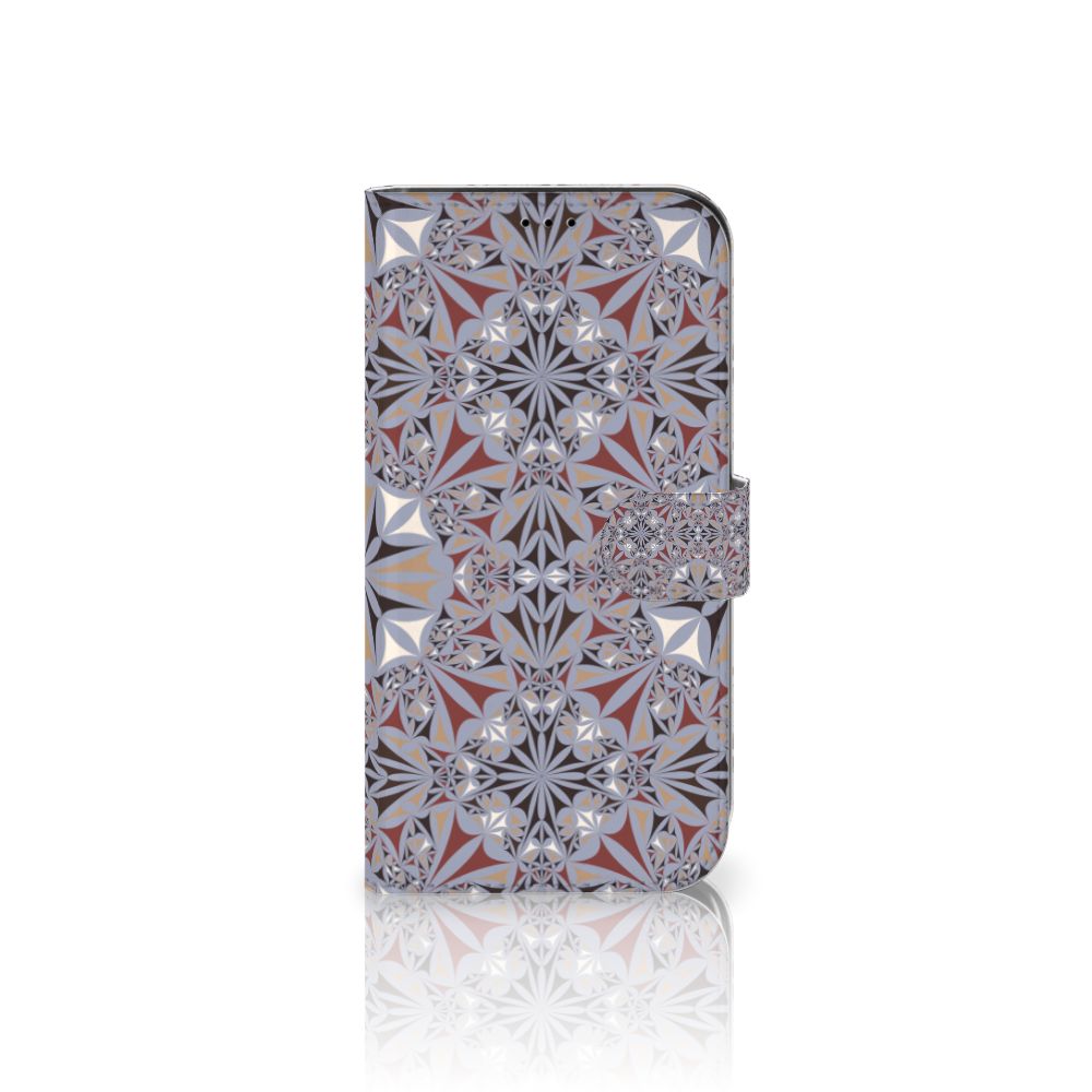 iPhone 13 Pro Max Bookcase Flower Tiles
