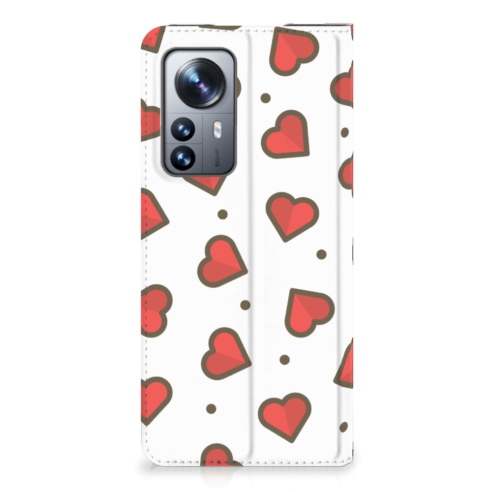 Xiaomi 12 Pro Hoesje met Magneet Hearts - B2C Telecom