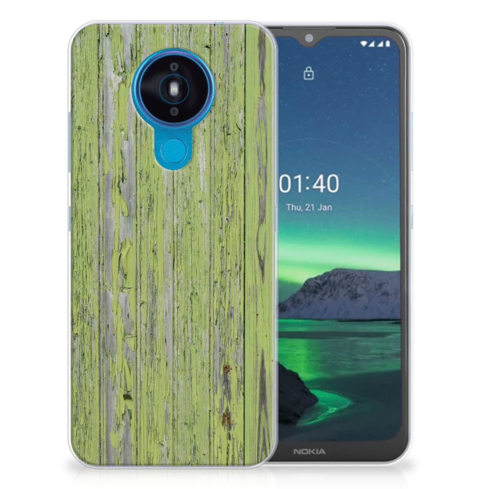 Nokia 1.4 Bumper Hoesje Green Wood