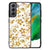 Samsung Galaxy S21FE Bloemen Hoesje Gouden Bloemen
