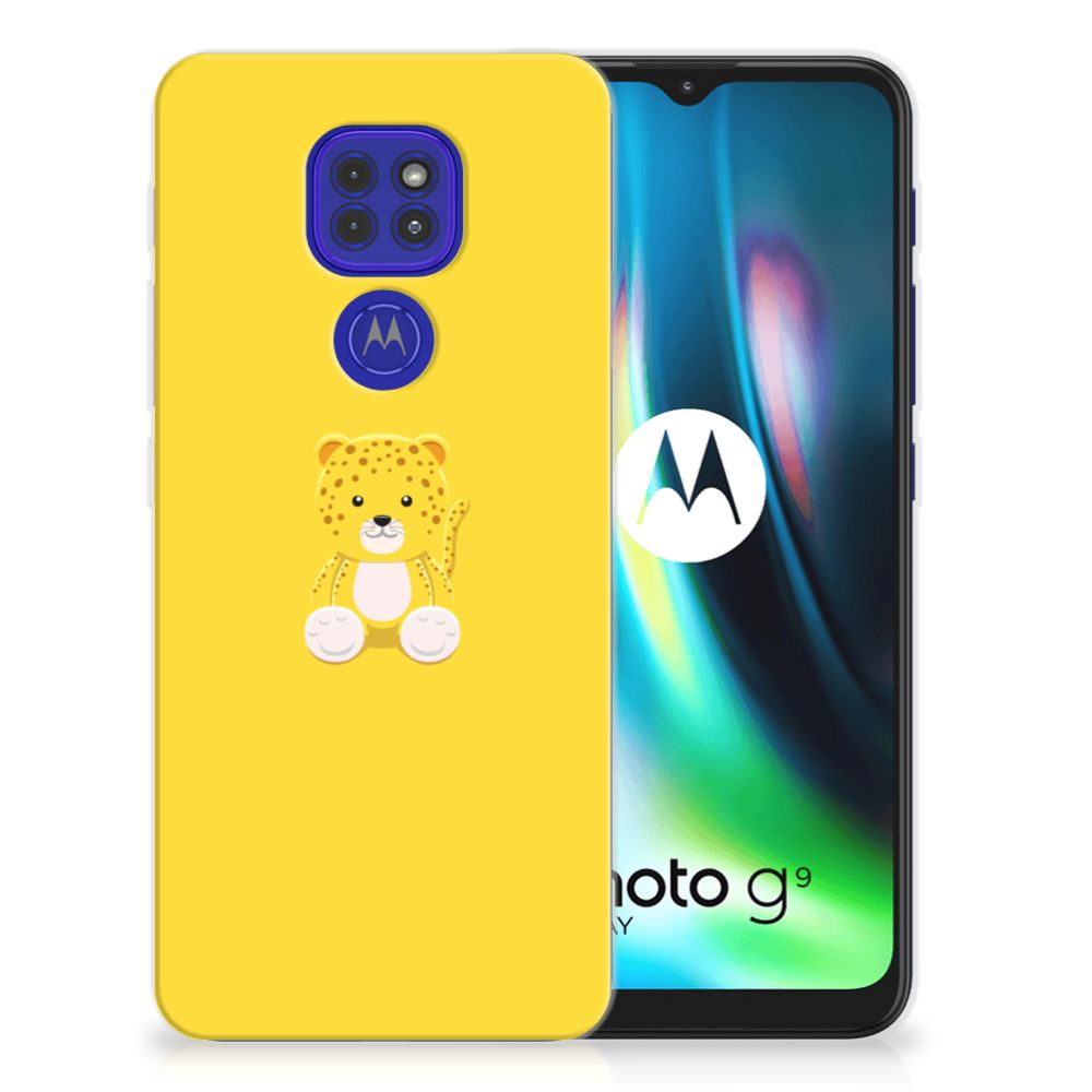 Motorola Moto G9 Play | E7 Plus Telefoonhoesje met Naam Baby Leopard B2C Telecom