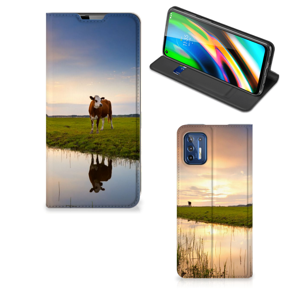 Motorola Moto G9 Plus Hoesje maken Koe - B2C Telecom
