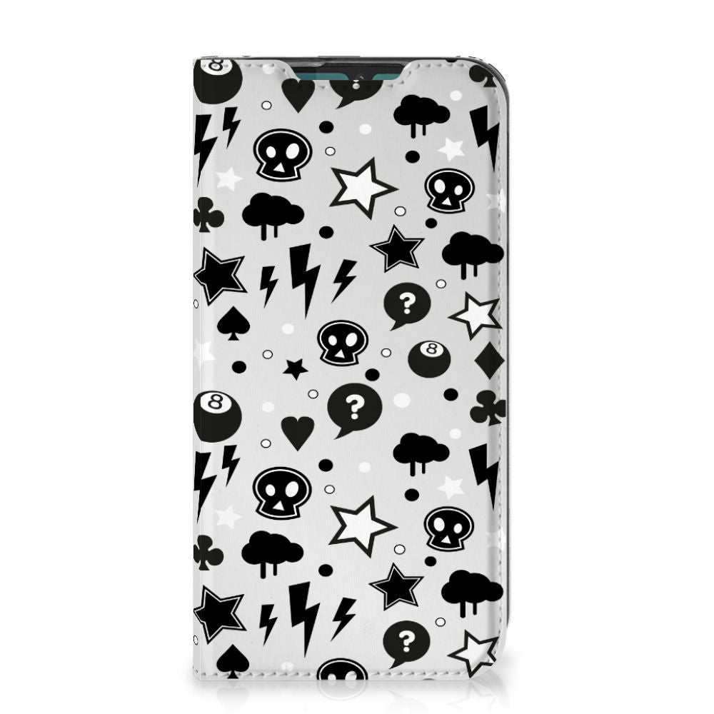 Mobiel BookCase Motorola G8 Plus Silver Punk - B2C Telecom