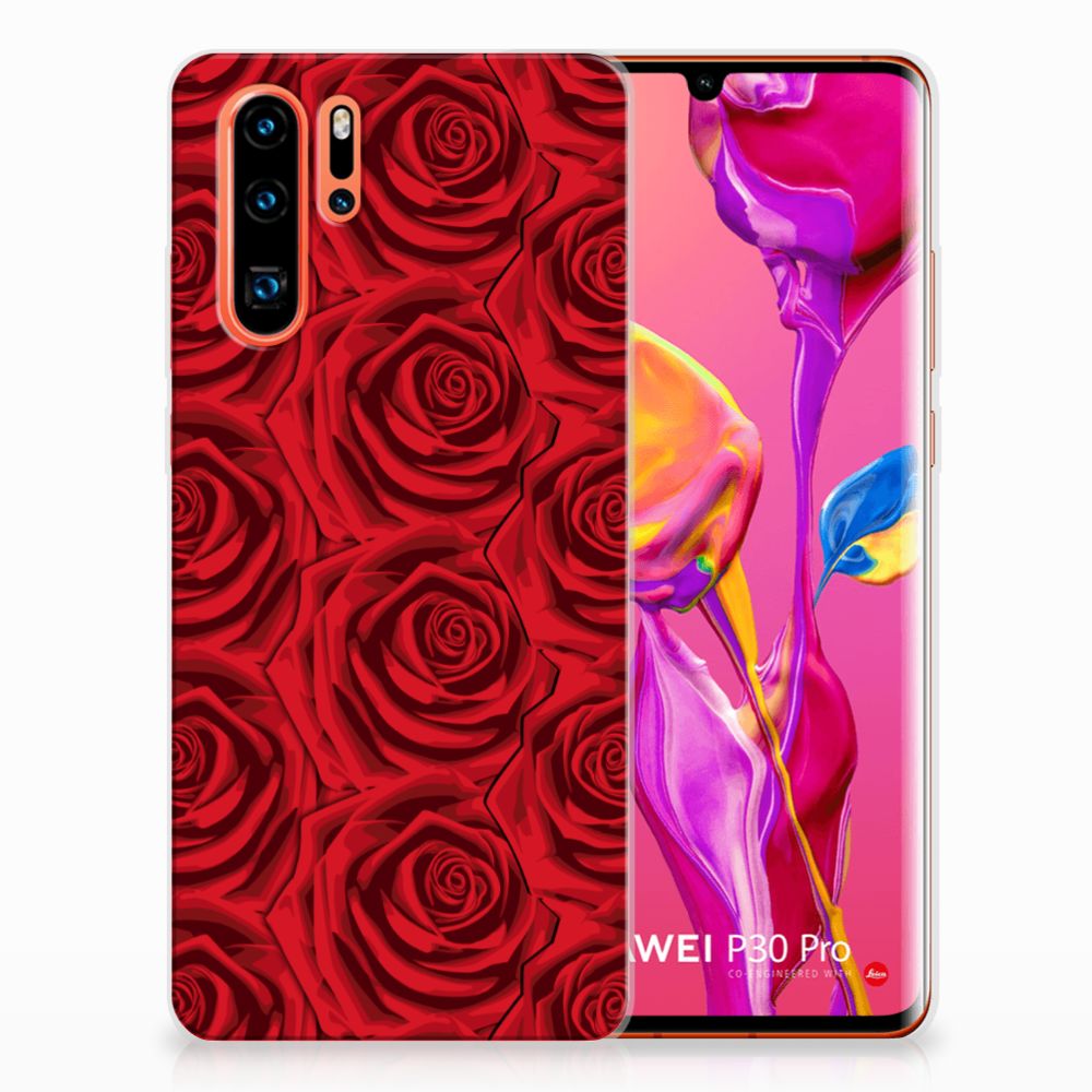 Huawei P30 Pro TPU Case Red Roses