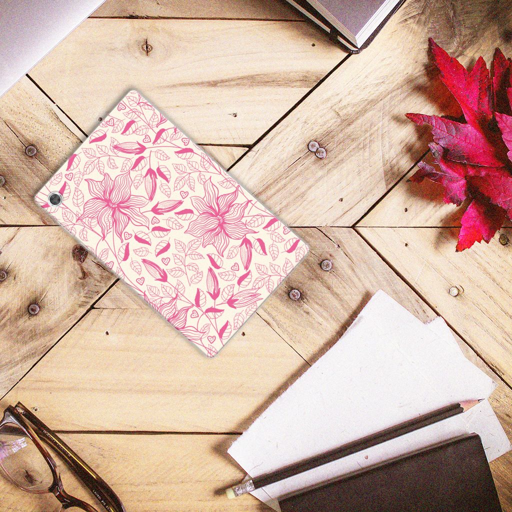 Lenovo Tab M10 Plus Siliconen Hoesje Pink Flowers
