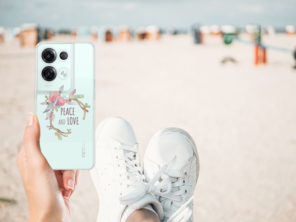 OPPO Reno8 Pro Telefoonhoesje met Naam Boho Text B2C Telecom