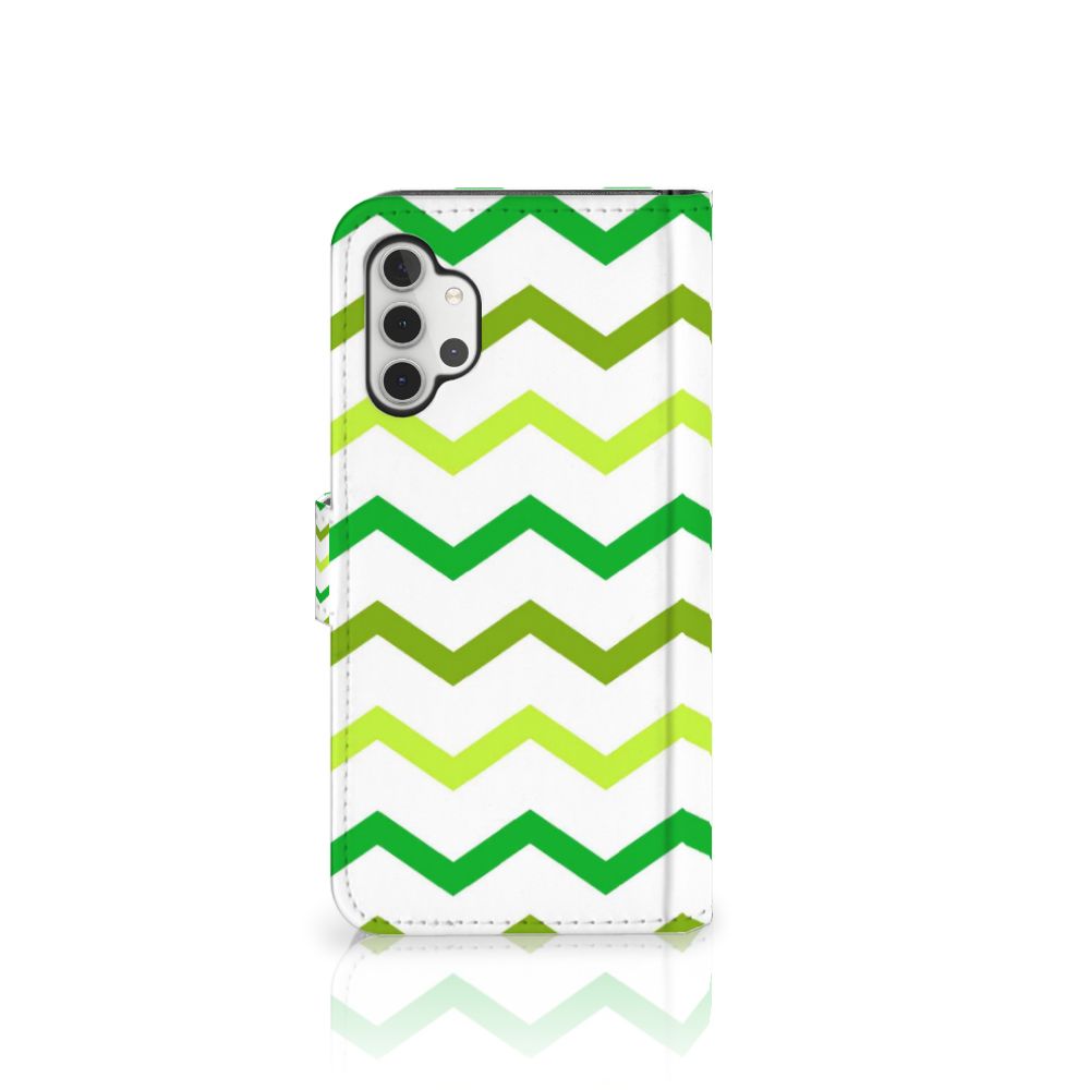Samsung Galaxy A32 4G Telefoon Hoesje Zigzag Groen