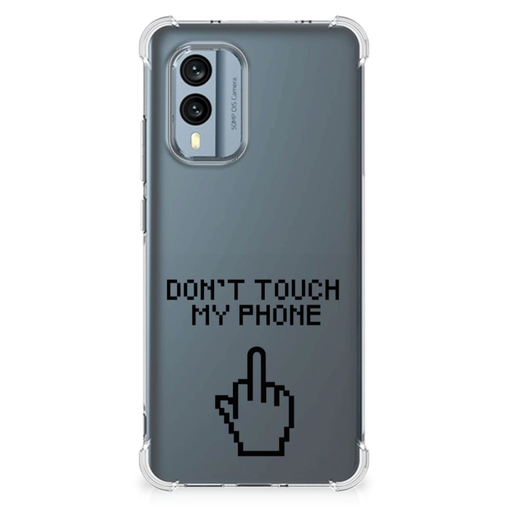 Nokia X30 Anti Shock Case Finger Don't Touch My Phone