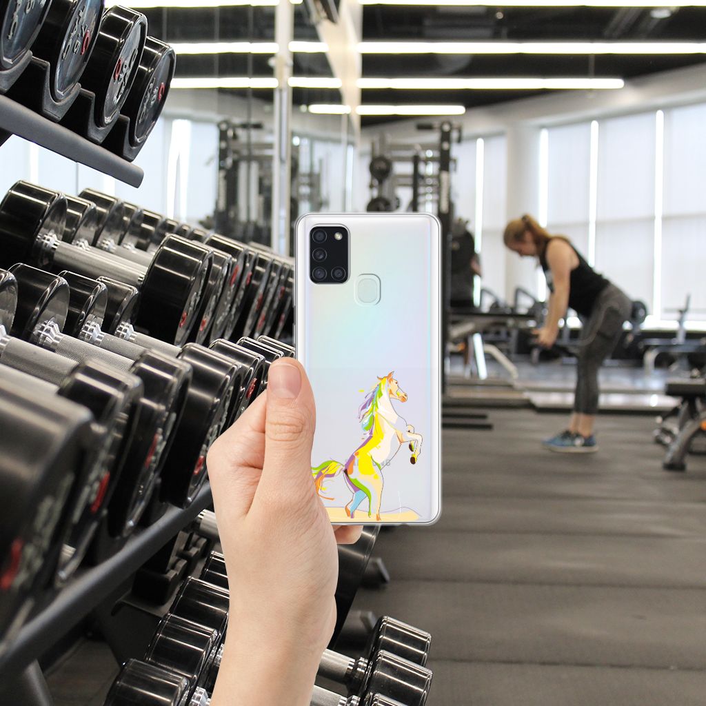 Samsung Galaxy A21s Telefoonhoesje met Naam Horse Color B2C Telecom