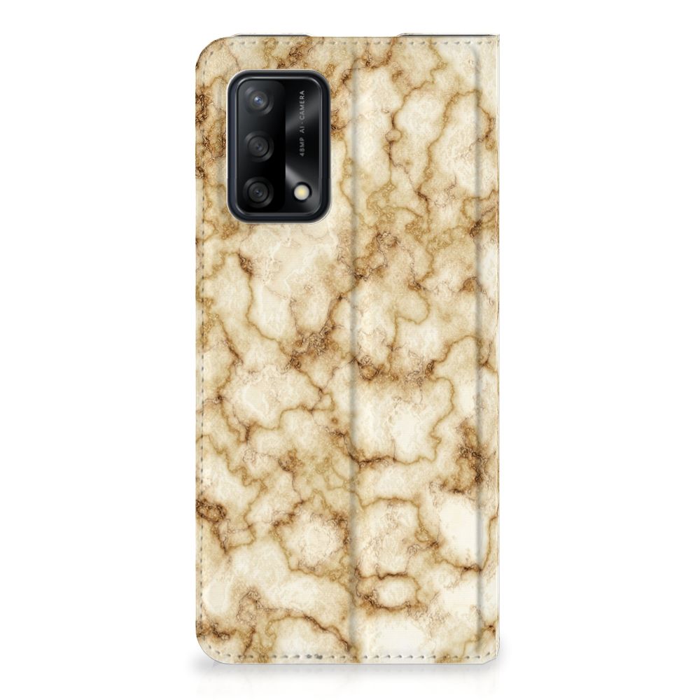 OPPO A74 4G Standcase Marmer Goud - B2C Telecom