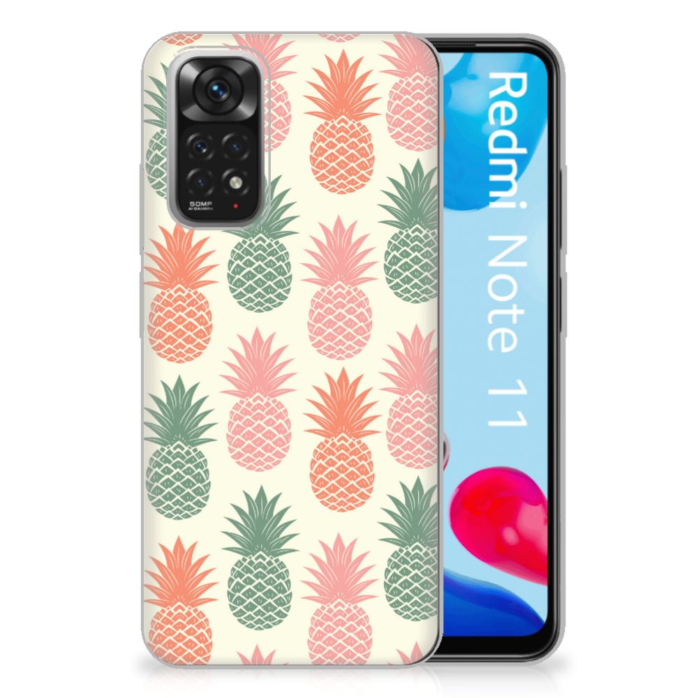 Xiaomi Redmi 10 | Redmi Note 11 4G Siliconen Case Ananas