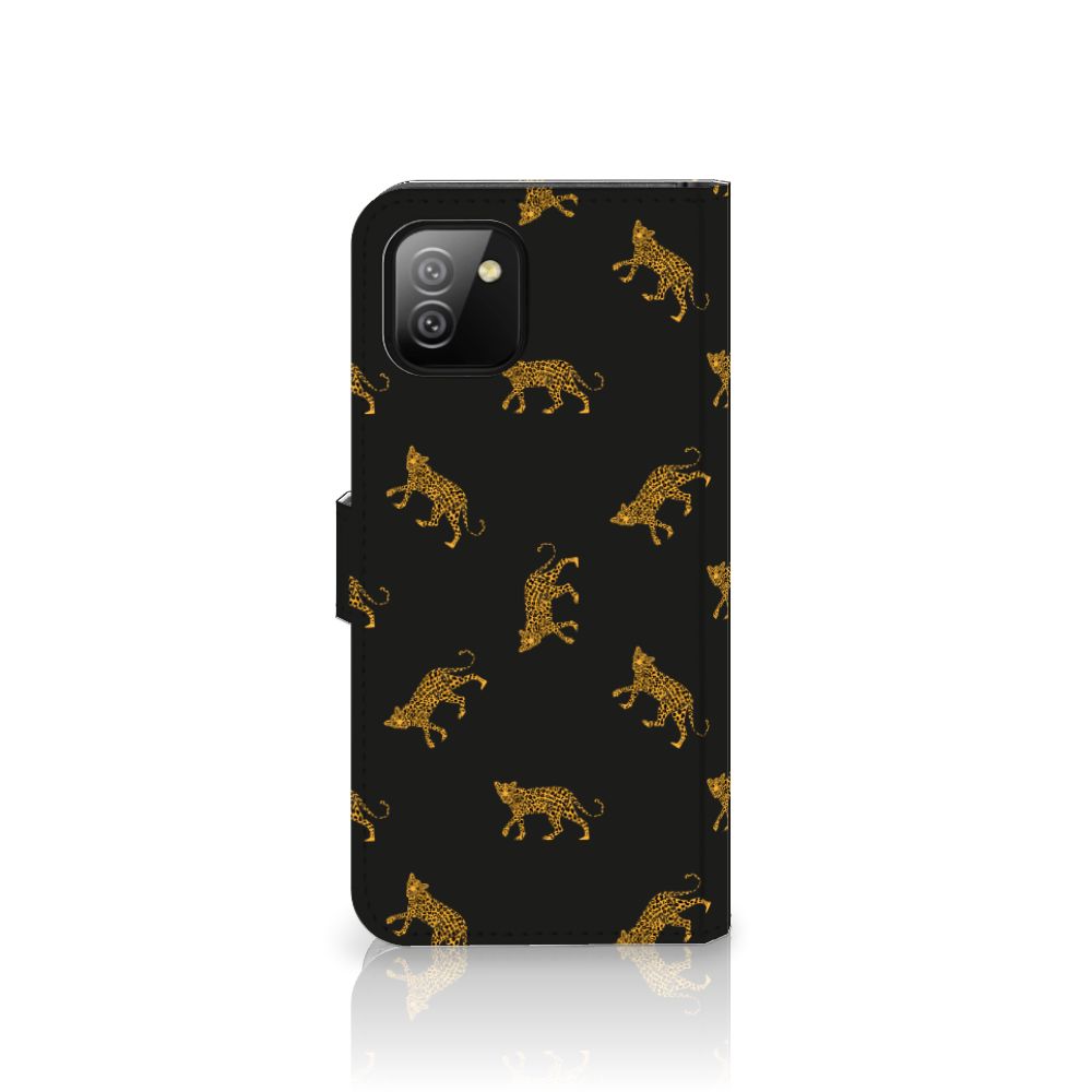 Telefoonhoesje met Pasjes voor Samsung Galaxy A03 Leopards