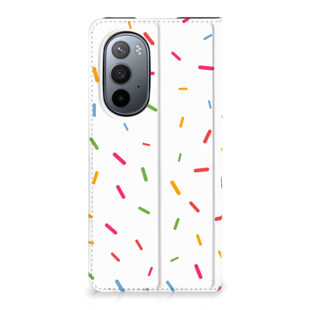 Motorola Edge 30 Pro Flip Style Cover Donut Roze - B2C Telecom