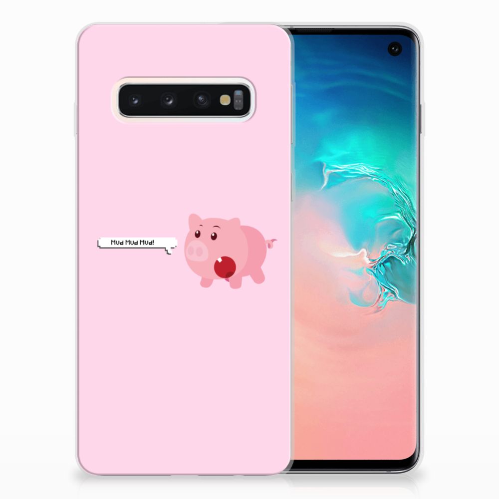 Samsung Galaxy S10 Telefoonhoesje met Naam Pig Mud