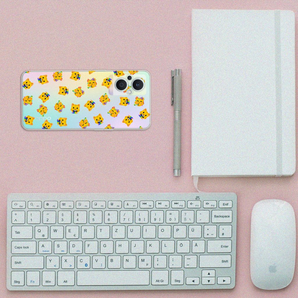TPU bumper voor OPPO Reno8 Lite Katten Emojis B2C Telecom