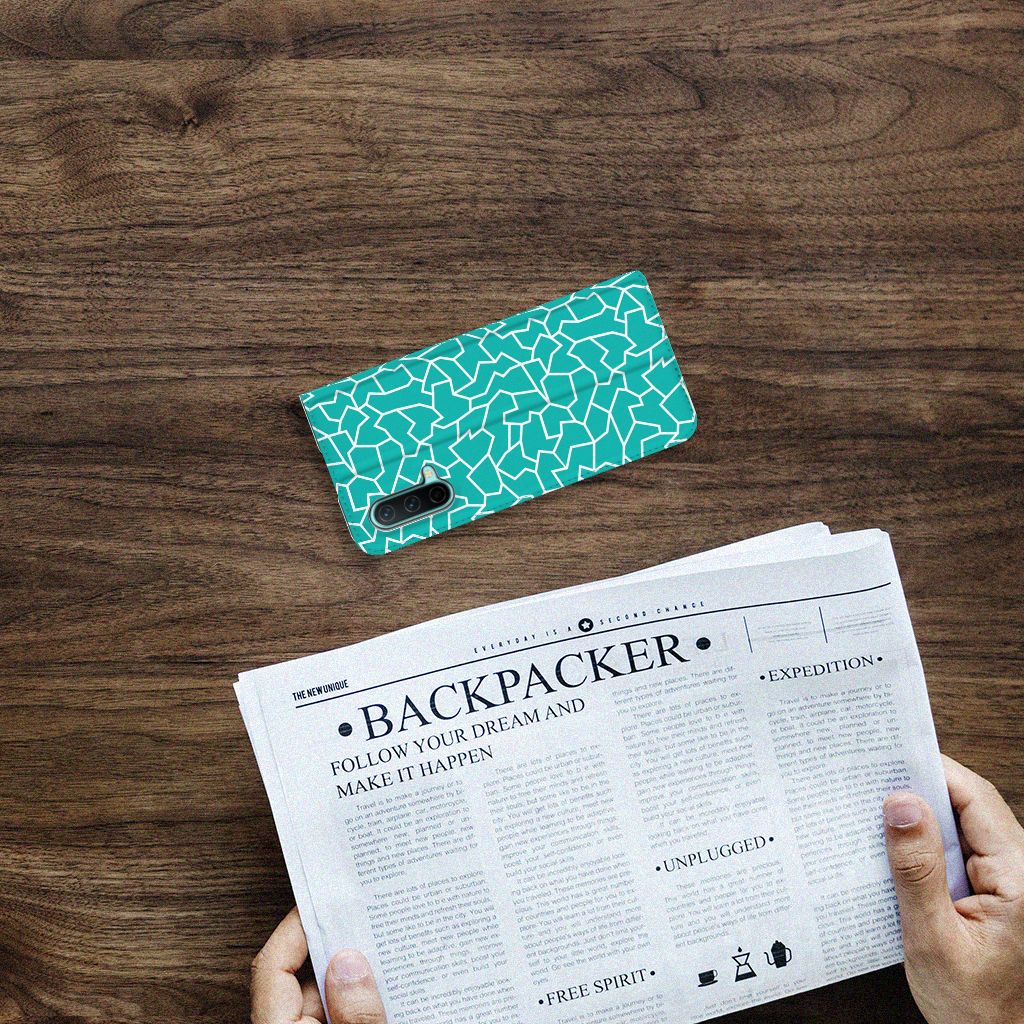 OnePlus Nord CE 5G Bookcase Cracks Blue - B2C Telecom