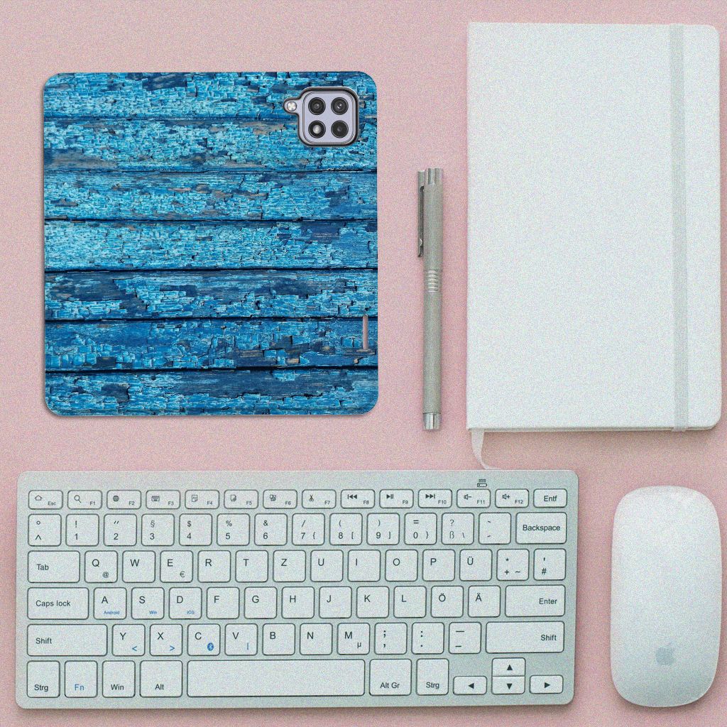 Samsung Galaxy A22 4G | M22 Book Wallet Case Wood Blue - B2C Telecom