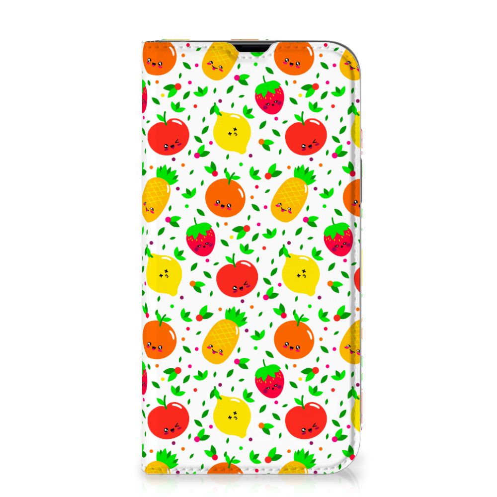 iPhone 13 Pro Max Flip Style Cover Fruits met vrolijke fruitillustraties 🍓🍍🍏🍊🍋.